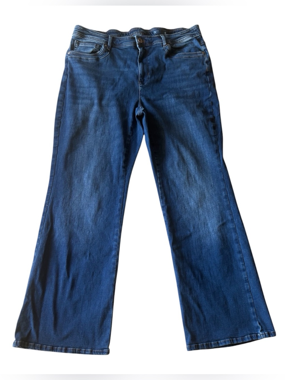 J Jill High Rise Flare Jeans Medium Wash Size 18